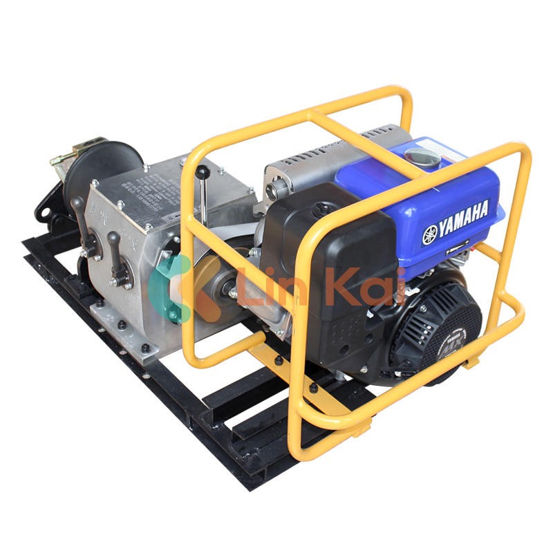 What is the difference between a petrol engine powered winch and an electric winch?