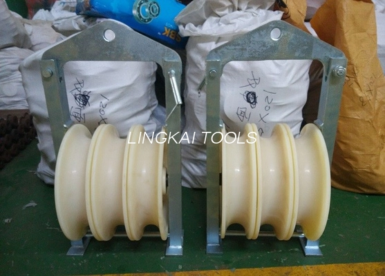 Customized Nylon Cable Pulley , Galvanized Steel Frame Nylon Pulley Block