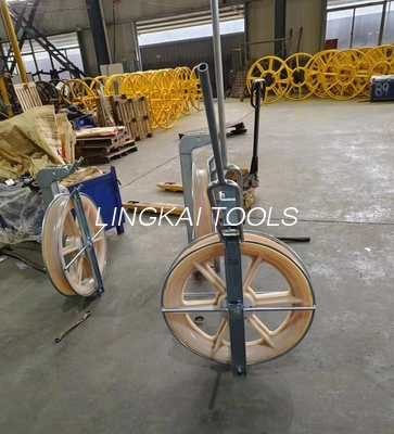 Stringing Pulley Blocks For Helicopter Pilot Rope Stringing In Overhead Transmission