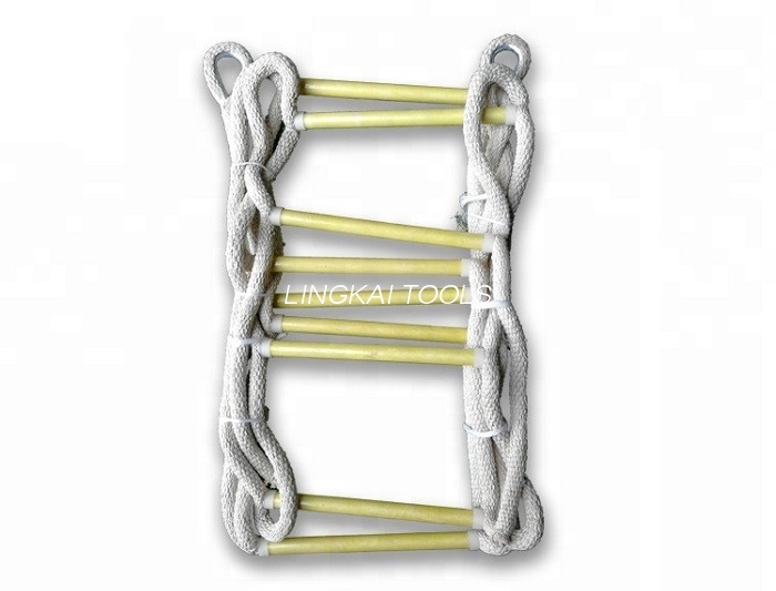 Soft Construction Safety Tools , Fire Emergency Escape Climbing Rope Ladder