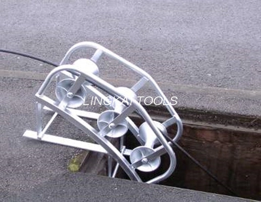 Tubular Steel Cable Pulling Rollers Bend And Manhole Entry Cable Rollers